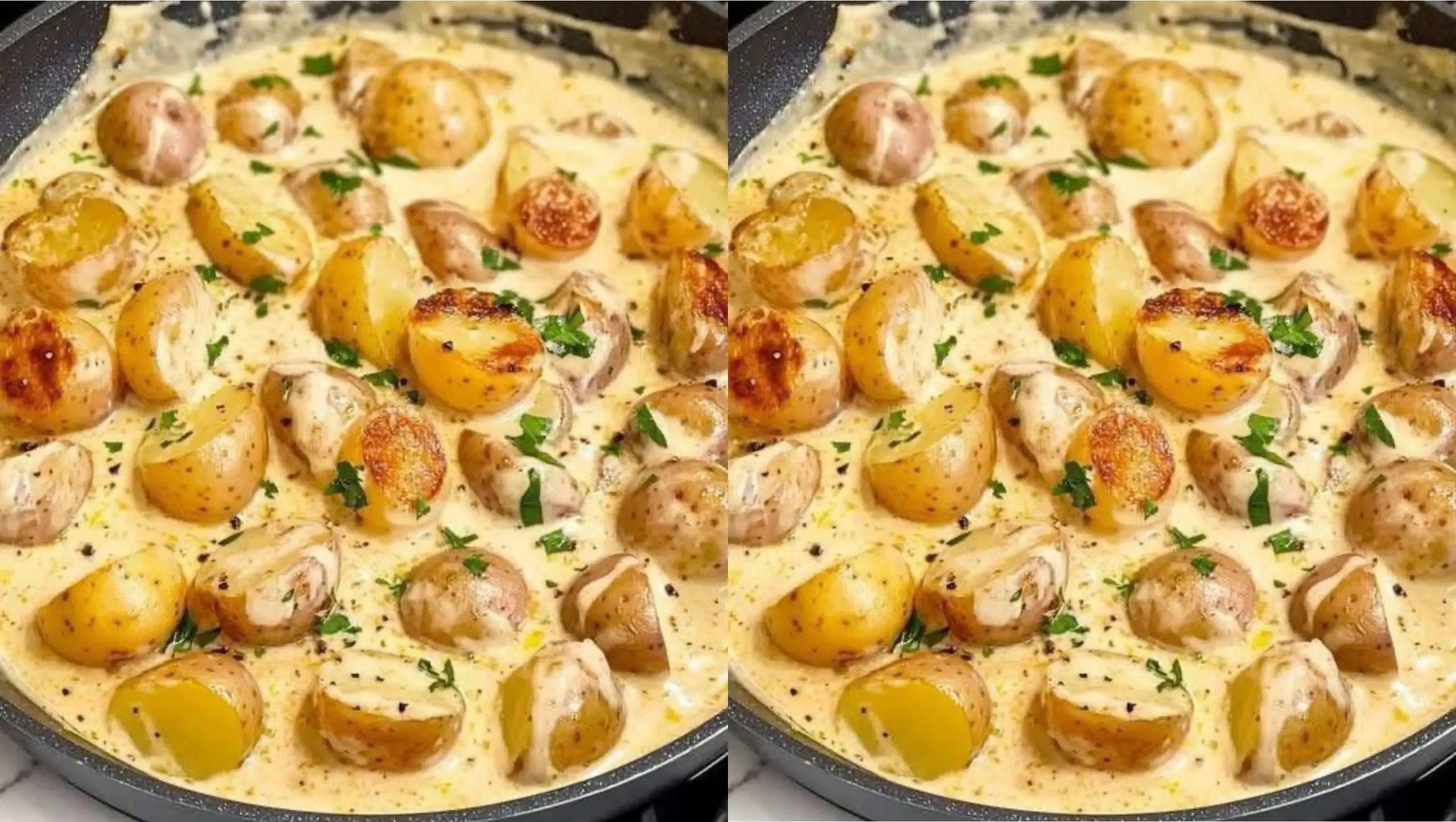 Brambory s krémovou česnekovou omáčkou